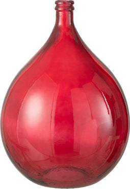 J-Line vaas - glas - rood - large - 56 cm hoog