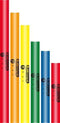 Boomwhackers BW-PG - Melodische percussie - Set van 6 pentatonische buizen - Zwart