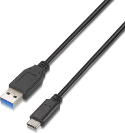 Aisens A107-0060 - Kabel USB-C naar USB A - 1 m - Zwart
