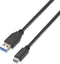 Aisens A107-0060 - Kabel USB-C naar USB A - 1 m - Zwart