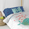 Dekbedovertrek set HappyFriday Moshi Moshi Whale Multicolour Bed van 80/90 2 Onderdelen