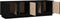 vidaXL - Tv-meubel - 140x40x40 - cm - massief - grenenhout - zwart