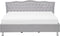 METZ - Bed met opbergruimte - Lichtgrijs - 180 x 200 cm - Polyester