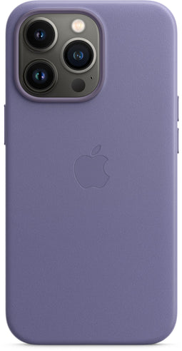 Apple iPhone 13 Pro - Leren hoesje met MagSafe - Krasbestendig Schokbestendig - Blauweregen