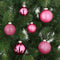 Mica Decorations Kerstballen Set - 26 Stuks - Ø7 cm - Glas - Fuchsia