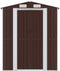 vidaXL - Tuinschuur - 192x606x223 - cm - gegalvaniseerd - staal - donkerbruin