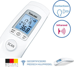 Beurer FT 90 - Contactloze Thermometer - Voorhoofdmeting in Seconden - Medisch Gecertificeerd - Incl. Opbergbox