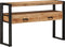 vidaXL - Eettafel - Zwart - 120x33x75 - cm - Massief - Acaciahout - en - Metaal