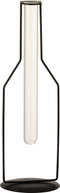 J-Line vaas 1 Tube Fles - metaal/glas - zwart -large - 33.00 cm hoog