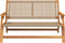 vidaXL - Tuinbank - Beige - 122x76x73,5 - cm - Massief - acaciahout