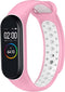 iMoshion Bandje Geschikt voor Xiaomi Mi Band 3 / 4 - iMoshion Siliconen sport band met inkliksysteem ronde drukknoop - Roze