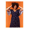 Made My Lemonade LOULOU POLKA NAVY DRESS 40