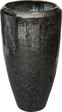 PTMD Flazz Ronde Bloempot - 56 x 56 x 105 cm - Keramiek - Grijs