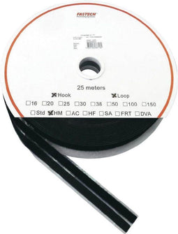 FASTECH® T0401099990325 Klittenband Om vast te plakken Hotmelt Haak- en lusdeel (l x b) 25000 mm x 10 mm Zwart 1 paar
