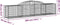 vidaXL - Schanskorven - 6 - st - gewelfd - 300x50x60/80 - cm - gegalvaniseerd - ijzer