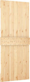 vidaXL - Schuifdeur - met - beslag - 80x210 - cm - massief - grenenhout