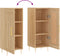 vidaXL - Dressoir - 34,5x34x90 - cm - bewerkt - hout - sonoma - eiken