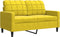 vidaXL - Tweezitsbank - 120 - cm - fluweel - geel