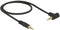 Delock 0.5m - 3.5mm M/M - 90° haakse connector - Zwart