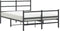 vidaXL - Bedframe - met - hoofd- - en - voeteneinde metaal - zwart - 140x200 - cm
