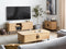 BRADLEY - TV-meubel - Lichthout/Zwart - MDF