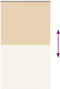 vidaXL - Rolgordijn - verduisterend - 135x230 - cm - stofbreedte - 131,6 - cm - beige