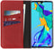 Selencia Huawei P30 - Echt Lederen Bookcase - 3 Pashouders - Rood