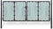 vidaXL - Poort - enkel - 300x125 - cm - zwart