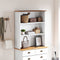 vidaXL - Hutch - 'ASKIM'Wit - 91x30x104 - cm - Massief - Hout - Grijsgroen