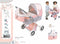DeCuevas 85086 Składany wózek dla lalek z torbą FUNNY 2023 - 60 cm