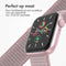 imoshion Nylon⁺ bandje - Geschikt voor Apple Watch 1, 2, 3, 4, 5, 6, 7, 8, 9, 10 (42 mm), SE - 38/40/41 mm - Lichtroze - One Size