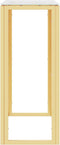 vidaXL - Wandtafel - 70x30x70 - cm - roestvrij - staal - en - glas - goudkleurig