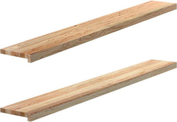 vidaXL - Vensterbanken - 2 - st - onbehandeld - 160x20x2 - cm - massief - eikenhout