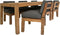 Tuinset eettafel Aruba 6 personen - 260x100x76 - Naturel/donkergrijs - Teak