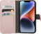 Mobiparts Classic Wallet Case - Flip Cover - Ruimte voor pasjes - Roze (iPhone 13, iPhone 14)