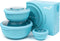 Amuse Lunchbox - Set van 3 - Tritan Deksel - Stapelbaar - Vaatwasser- en Magnetronbestendig - Blauw - 200 + 1000 + 2000 ml