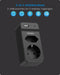 Voomy Verdeelstekker X2S - 2 stopcontacten - 1 USB-C & 1 USB-A poort - Zwart