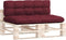 vidaXL - Palletkussens - 2 - st - stof - wijnrood