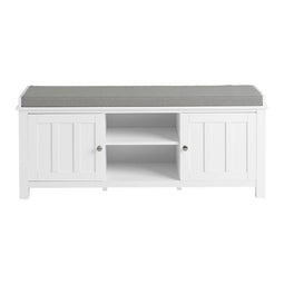 SoBuy Schoenenkast - 2 Kasten - Gestoffeerd Zitvlak - 103 x 34 x 43 cm (2 stuks)