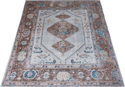 Vloerkleed Karaca Blue/Brown 06 - 160 x 230 cm