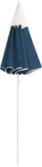 vidaXL - Parasol - met - stalen - paal - 180 - cm - blauw