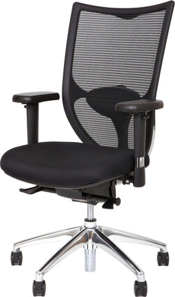 Ergonomische bureaustoel NPR1813 model 1554 met zwarte rugleuning