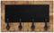 vidaXL - Wandkapstokken - 2 - st - met - 4 - haken - massief - mangohout
