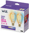 WiZ Filament ST64 E27 - Slimme LED-lampen - Instelbaar wit licht - Amber (2 stuks)