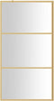 vidaXL - Inloopdouchewand - transparant - 100x195 - cm - ESG-glas - goudkleurig