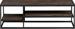 WOOOD Vic Salontafel - Hout/Metaal - Teak/Zwart - 40x120x60