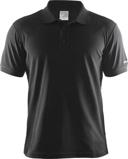 Craft Pique Classic - Poloshirt - Hoog draagcomfort - Zwart Maat L