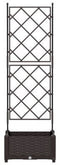 vidaXL - Tuinbak - met - Trellis - Bruin - 40x40x125,5 - cm