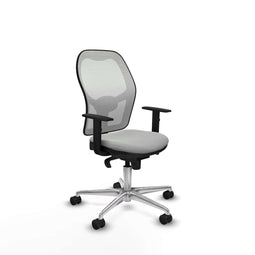 Piqueras y Crespo 1D086N0 - Bureaustoel - Hoogteverstelbaar met armleuning - Lichtgrijs