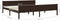 vidaXL - Bedframe - massief - grenenhout - donkerbruin - 200x200 - cm
